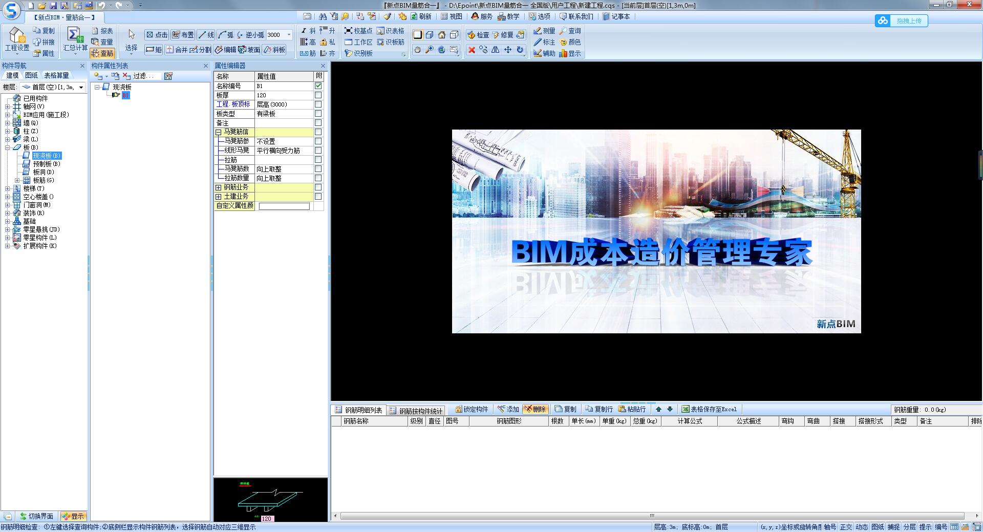 最新算量钢筋计量软件新点BIM，工程造价计算建模专用，全国通用