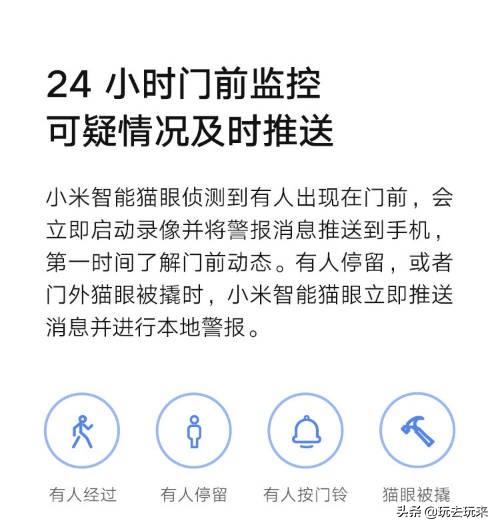 小米米家上架智能猫眼摄像电子猫眼可视门铃防盗门监控LSC-M01