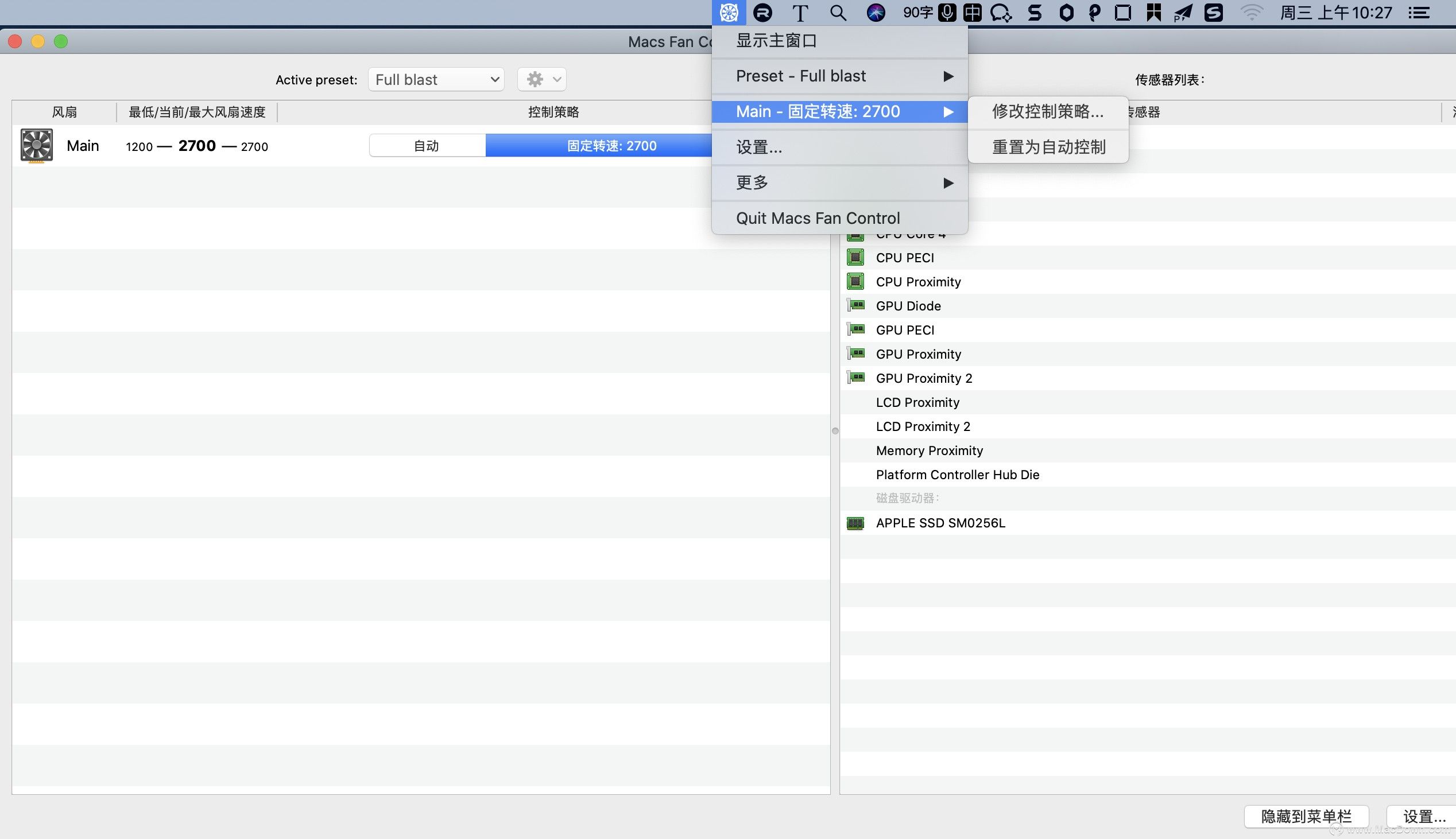 Macs Fan Control Pro for mac( 电脑风扇控制软件)