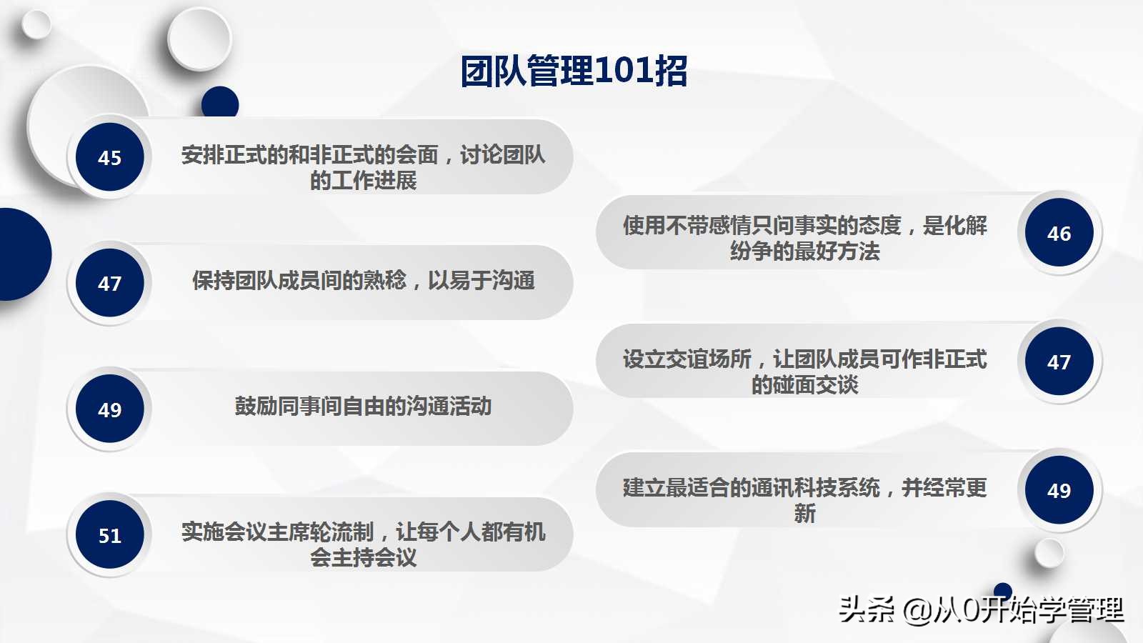 管理高手十年经验总结出：团队管理101招PPT（完整版）