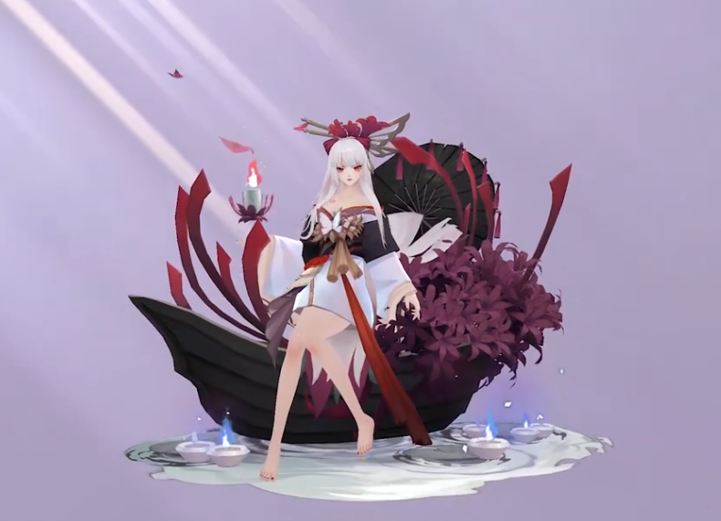 阴阳师SSR彼岸花典藏皮肤建模及特效详解 对手被池塘淹没不知所措