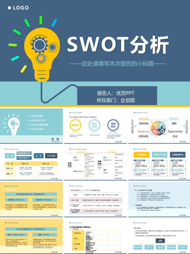 swot分析PPT案例如何制作？看完你就学会了