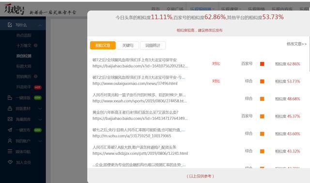 原创度检测工具，有了它妈妈再也不用担心我文章过不了原创了，二