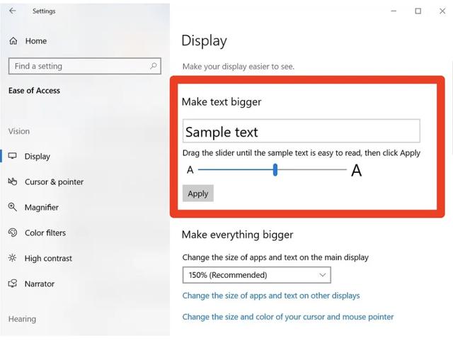 如何更改 Windows 10上的字体大小