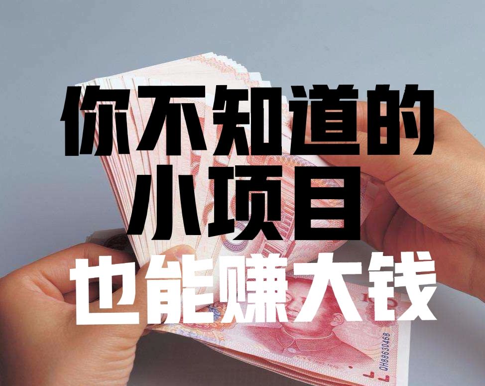想赚钱你就来，这些你不了解的赚钱项目，的确很赚钱