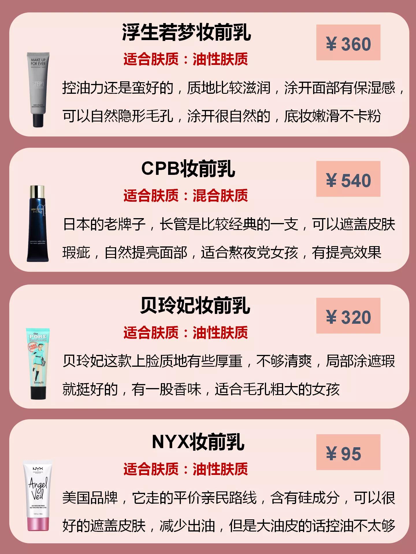 全网最好用的妆前乳隔离霜
