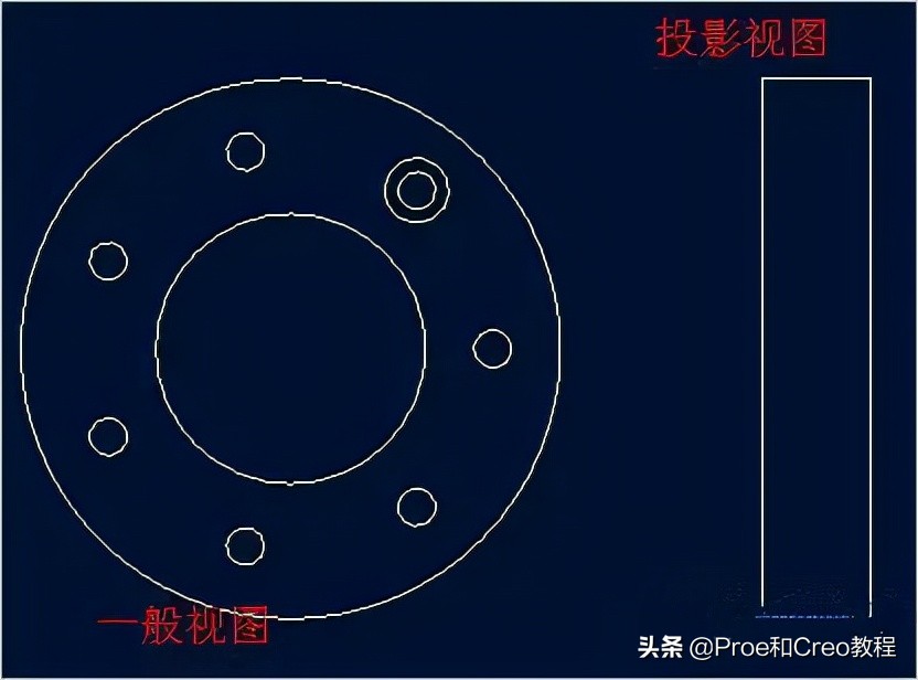 Proe/Creo工程图中创建旋转破面视图