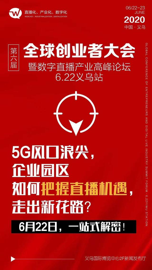 第六届全球创业者大会暨直播产业高峰论坛在义乌电商博览会召开