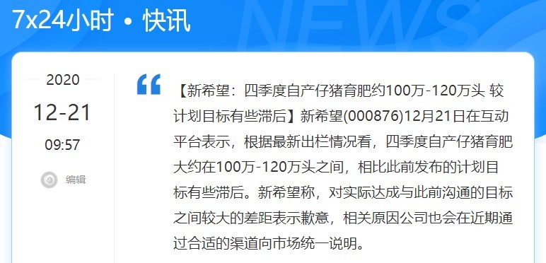 新希望半年市值蒸发888亿！养猪还是一门好生意吗？